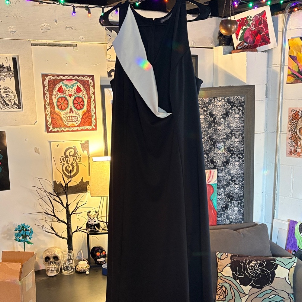 Jessica London One Shoulder Black and White Dress